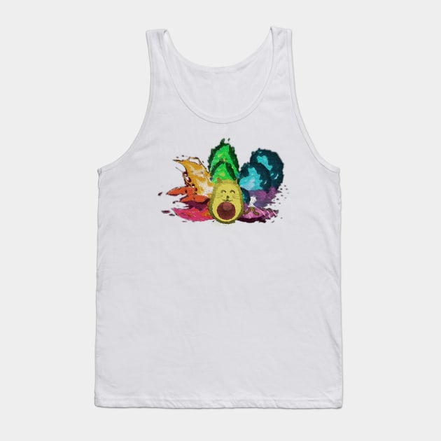 Avogato Avocado Cat Cat Vegan Tank Top by jaml-12